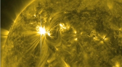 A solar flare in March that was the second largest since a period of low solar activity that started in 2007. For thousands of years solar activity has been linked to temperature patterns on Earth, but that link now seems to have been overwhelmed by other factors. Credit: NASA/SDO/AIA 